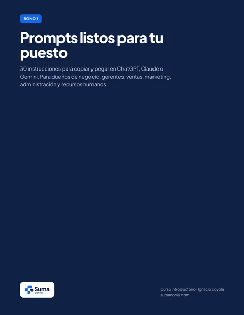 Portada del Bono 1: Prompts listos para tu puesto